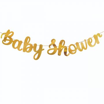 Baby Shower letterslinger goud