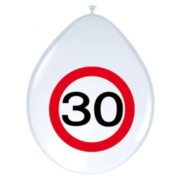 Ballon 30 jaar verkeersbord