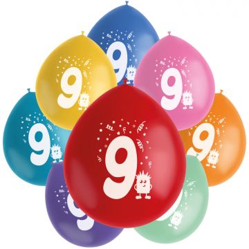 Ballon 9 jaar verjaardag