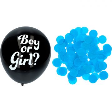 Confetti ballon Gender Reveal jongen.