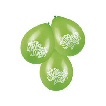 St Patricksday ballon groen, 6 stuks
