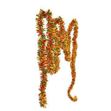 Carnaval slinger 5 meter pvc in rood geel groen