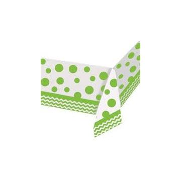 chevron dots groen tafelkleed