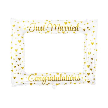 Fotoframe Just Married - maak leuke foto's met deze bruiloftversiering