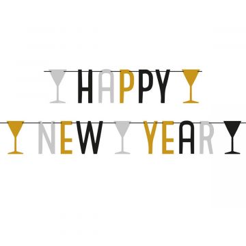 Happy New Year slinger glas