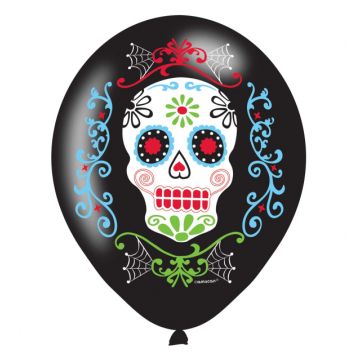 Los Muertos ballonnen 6 stuks.