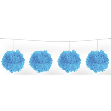 Pompom blauw slinger