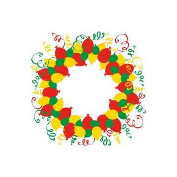 Carnaval raamsticker ballonnen 55cx55 cm - carnaval heelveelfeest te koop