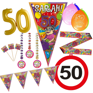 Sarah feestpakket verjaardag 50 jaar
