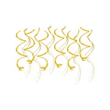 Swirls goud 12 stuks