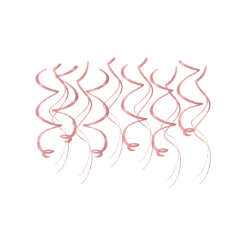 Swirls Rose Goud, 12 stuks