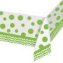 chevron dots groen tafelkleed